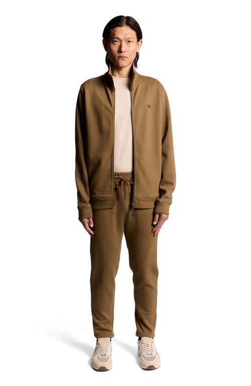 Lyle & Scott Lyle & Scott Diagonal Weave Zip Through Sweatshirt