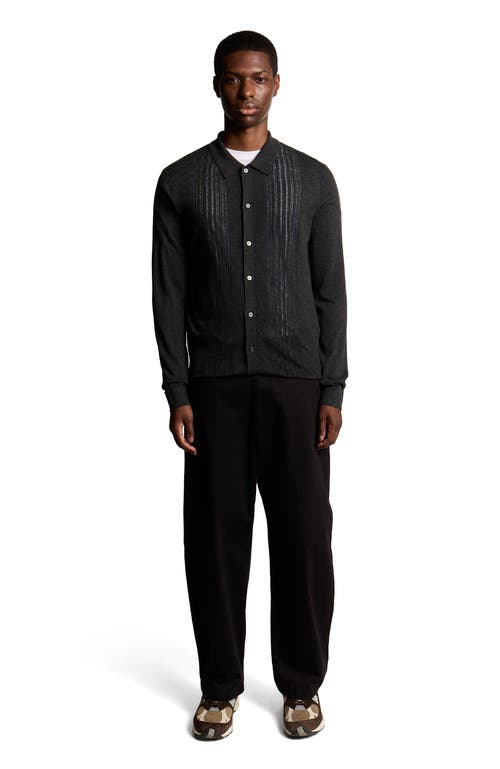 Lyle & Scott Lyle & Scott Long Sleeve Cable Knitted Shirt