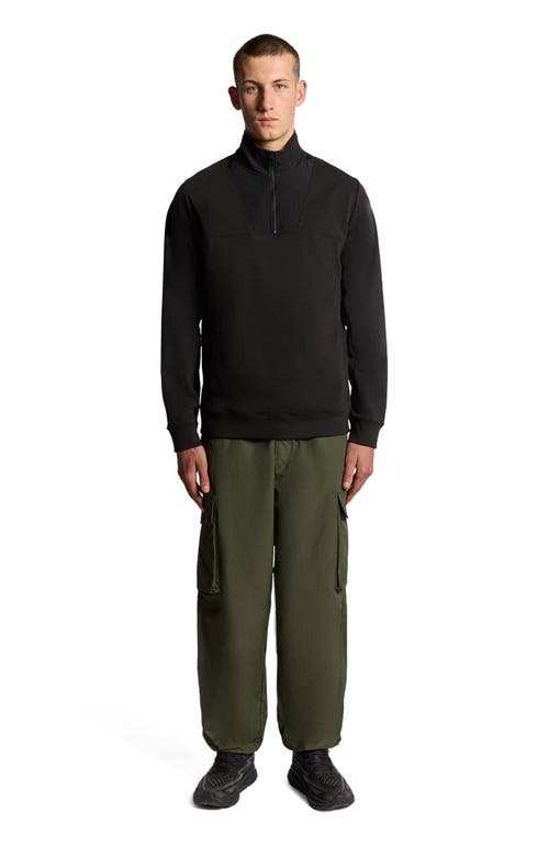 Lyle & Scott Lyle & Scott Panelled Hybrid Quarter Zip Sweatshirt