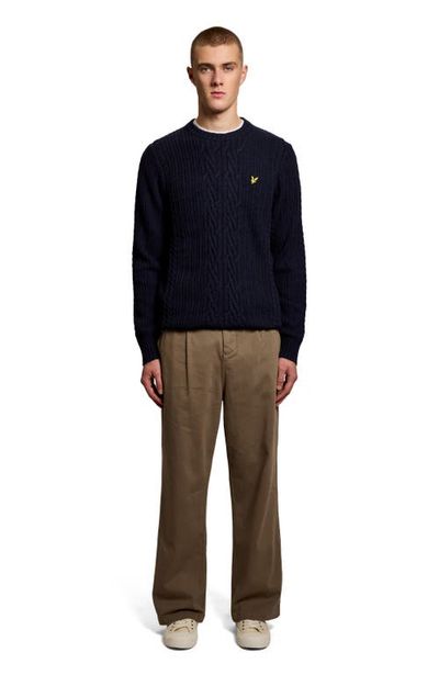 Lyle & Scott Lyle & Scott Ribbed Cable Knit Long Sleeve Sweater