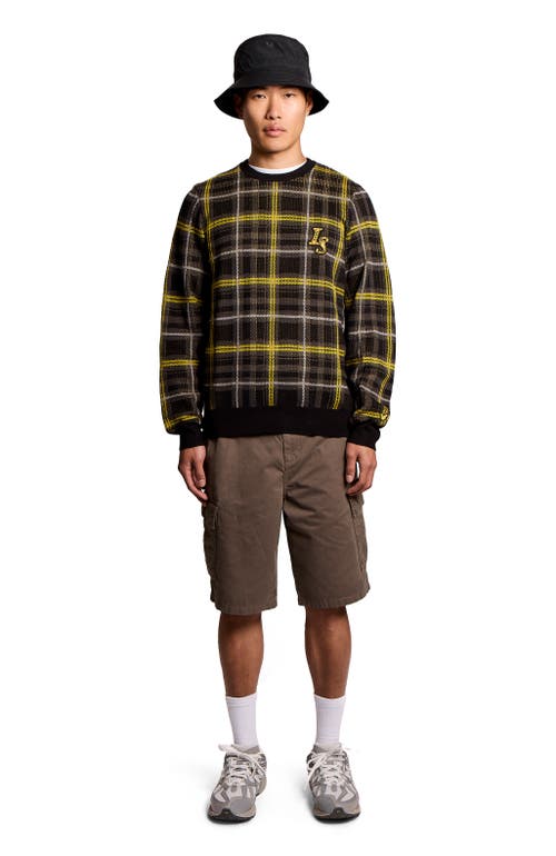 Lyle & Scott Lyle & Scott Ribbed Jacquard Tartan Crew Neck