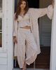 LyreBird 100% Cotton Flannel Ruffled Sleeve Robe - 1