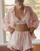 LyreBird 100% Cotton Poplin Ruffled Shorts - 1