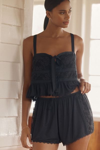 LyreBird Briar Lace Trim Shorts in ModaLuxe
