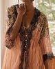 LyreBird Chiffon Lace Printed Maxi Robe - 4