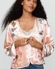 LyreBird Embellished Velvet Bed Jacket - 1