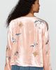 LyreBird Embellished Velvet Bed Jacket - 2