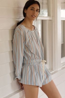 LyreBird Long Sleeve Buttondown Bubble Top