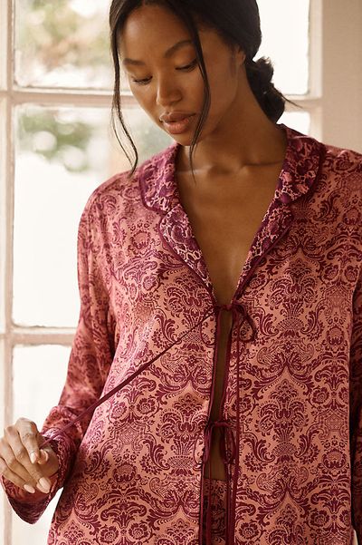 LyreBird Palm Reader Pajama Top in LB Silky