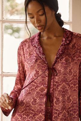 LyreBird Palm Reader Pajama Top in Silky