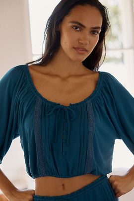 LyreBird Peasant Top in ModaLuxe