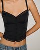 LyreBird Satin Peekaboo Buttondown Cami - 3