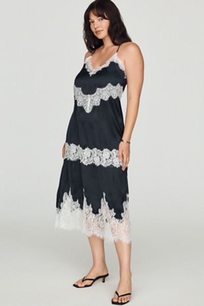 LyreBird Silky Lace Midi Dress