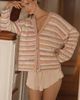 LyreBird Striped Slouchy Cardigan - 1