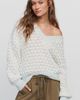 LyreBird Textured V-Neck Sweater - 1