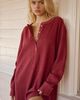 LyreBird Waffle Knit Tunic Sleep Dress - 1