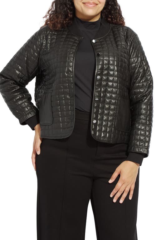 Lysse Lysse Agnes Quilted Faux Leather Crop Jacket