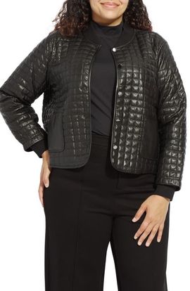 Lysse Lysse Agnes Quilted Faux Leather Crop Jacket