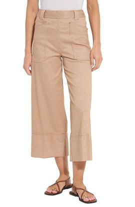 Lysse Lysse Analia Pinstriped Wide Leg Crop Jeans