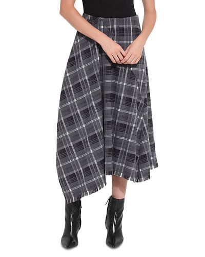 Lysse Lysse Anniston Asymmetric Fringe Hem Midi Skirt