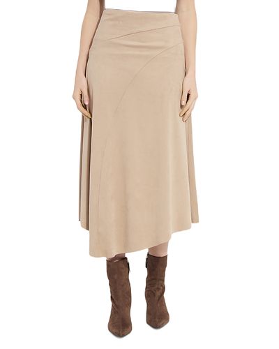 Lysse Lysse Azalea Faux Suede Asymmetric Hem Skirt