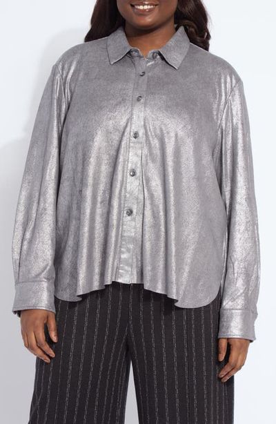 Lysse Lysse Connie Foil Faux Suede Shacket