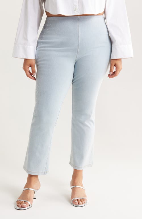 Lysse Lysse Crystal Embellished Pull-On Baby Bootcut Ankle Jeans
