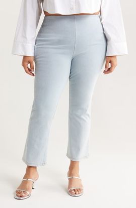 Lysse Lysse Crystal Embellished Pull-On Baby Bootcut Ankle Jeans