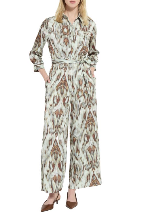 Lysse Lysse Dahlia Belted Wide Leg Satin Jumpsuit
