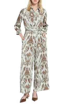 Lysse Lysse Dahlia Belted Wide Leg Satin Jumpsuit