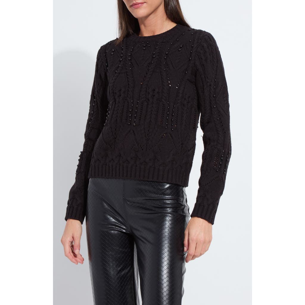 Lysse Lysse Eliza Cozy Embellished Cable Sweater