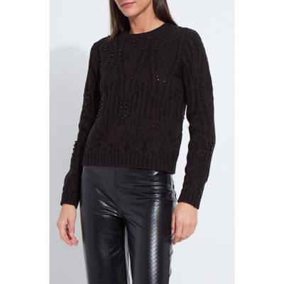 Lysse Lysse Eliza Cozy Embellished Cable Sweater