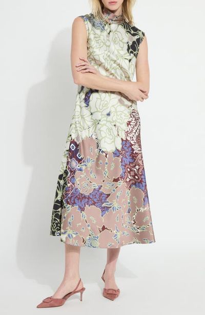 Lysse Lysse Flora Mock Neck Bias Cut Midi Dress