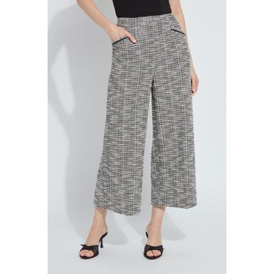 Lysse Lysse High Waist Ankle Palazzo Stretch Tweed Pants