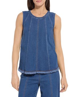 Lysse Lysse Irabella Fringed Denim Top