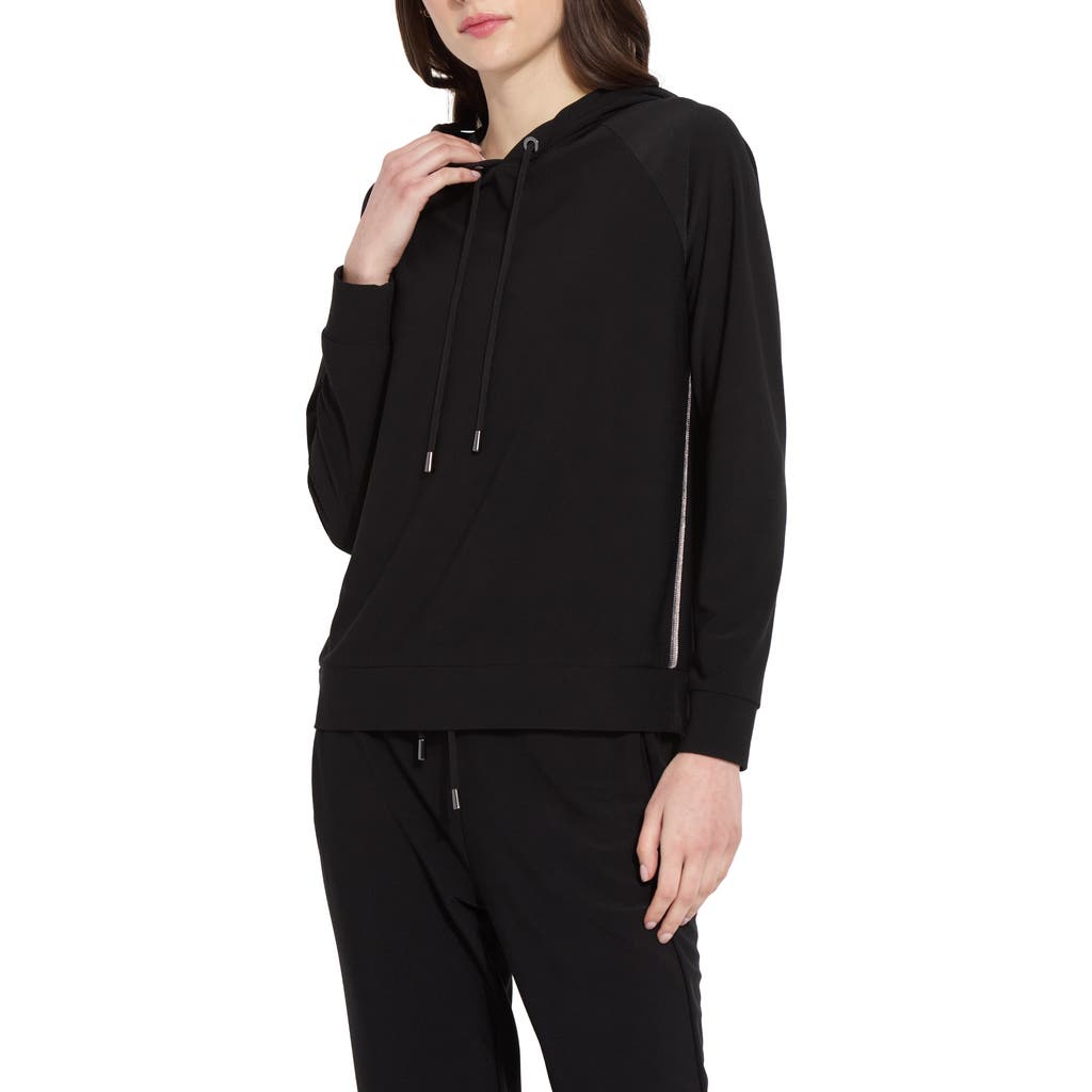 Lysse Lysse Julia Beaded Trim Stretch Crepe Hoodie
