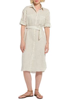 Lysse Lysse Juniper Stripe Belted Linen Shirtdress