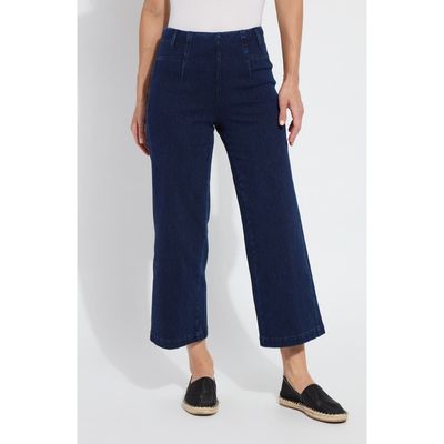 Lysse Lysse Layton Pull-On High Waist Crop Wide Leg Knit Jeans