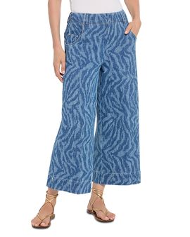 Lysse Lysse Leo High Rise Cropped Wide Leg Jeans in Current Ripples