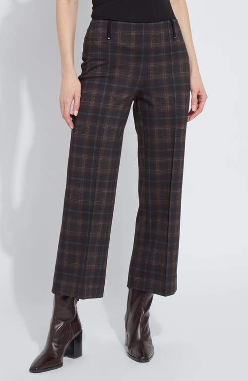 Lysse Lysse Livia Plaid High Waist Crop Wide Leg Ponte Pants