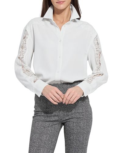 Lysse Lysse Natasha Lace Trim Shirt