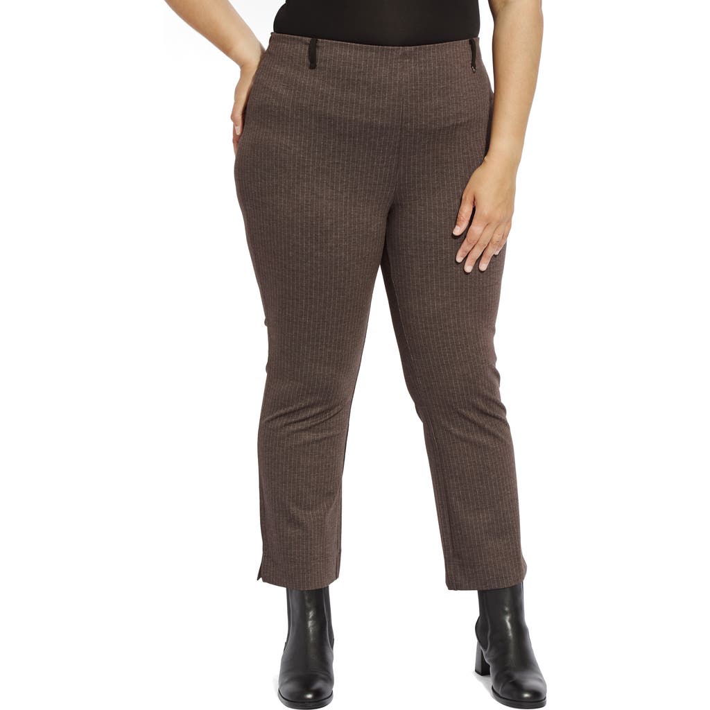Lysse Lysse Pinstripe Pull-On Baby Bootcut Ankle Ponte Pants