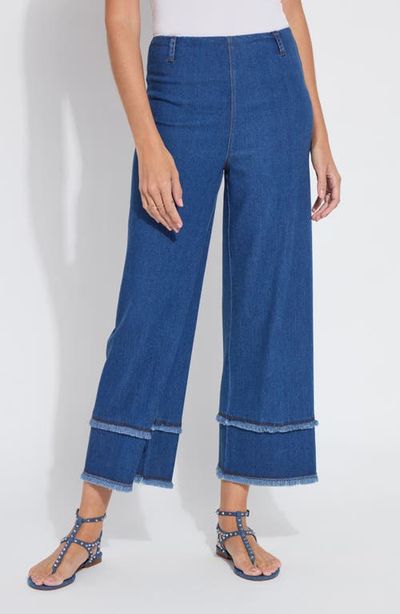 Lysse Lysse Pull-On Fringe Crop Wide Leg Jeans