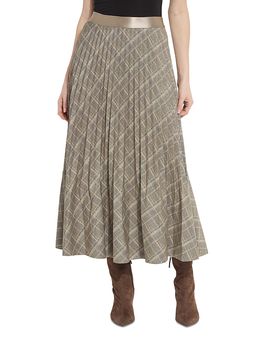 Lysse Lysse Sabrina Ponte Pleated Midi Skirt