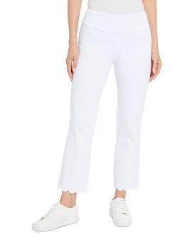Lysse Lysse Sage Scallop Edge Ankle Baby Bootcut Jeans