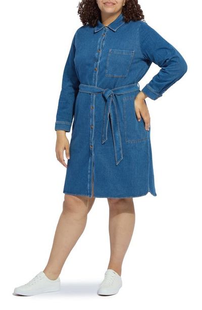 Lysse Lysse Schiffer Belted Long Sleeve Denim Shirtdress