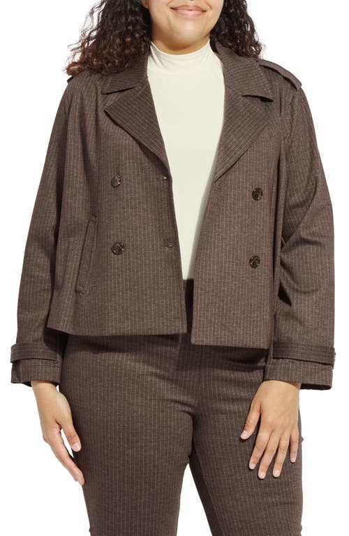 Lysse Lysse Thora Hairline Striped Cropped Double Breasted Ponte Blazer 