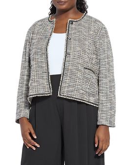 Lysse Plus Lysse Plus Charlotte Collarless Tweed Jacket