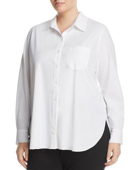 Lysse Plus Lysse Plus Schiffer Pocketed Pleated-Back Button-Down Shirt