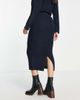 M Lounge M Lounge longline stitchy rib midaxi skirt in french navy - part of a set - 2